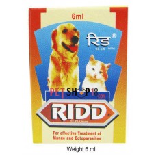 Ridd Mange And Ectoparasites Solution For Dogs And Cats 6 Ml